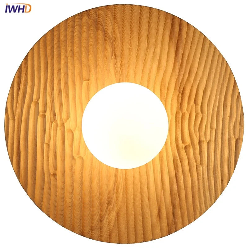 Helnys Wood LED Wall Sconce Modern Applique Da Pared Home Decor