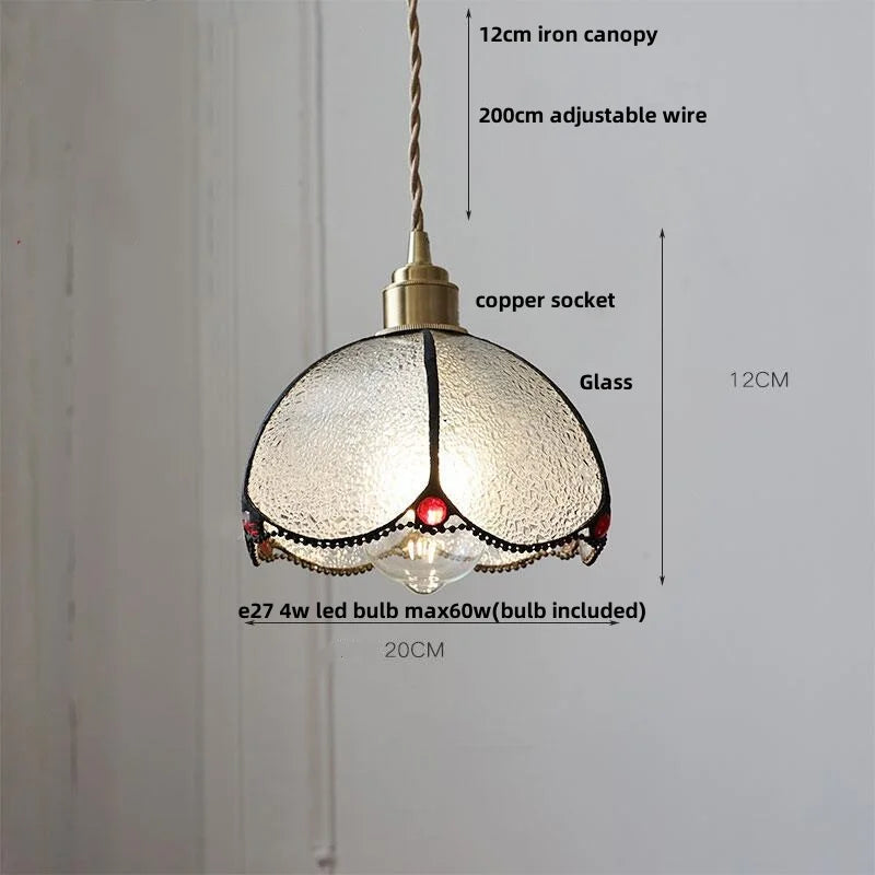 Helnys Clear Glass LED Pendant Light Fixture Nordic Modern Hang Lamp Suspendsion