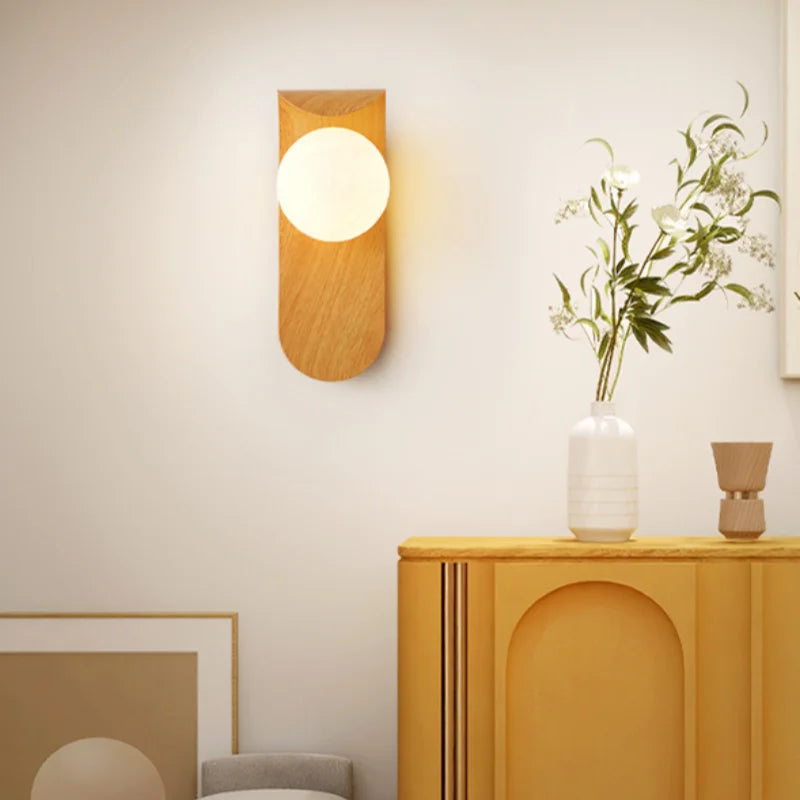 Helnys Glass Ball LED Wall Lamps - Bedroom Staircase Bathroom Mirror Light