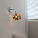 Helnys Square Glass LED Wall Light with Socket Switch - Interior Lighting for Home