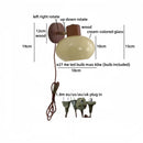 Helnys Wood Cream Glass Wall Lamp for Living Room & Bathroom