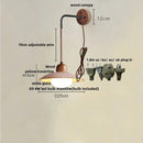 Helnys Wood Canopy LED Wall Sconce Yellow Stone Coffee Study Modern Mirror Light