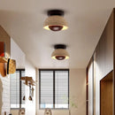 Helnys Walnut Wood LED Ceiling Lights Modern Style Home Decor Flush Mount