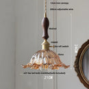 Helnys Nordic Glass Copper LED Pendant Light Fixture Modern Hang Lamp