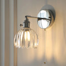 Helnys Clear Glass LED Wall Lamp for Dining Room, Aisle, Bar - Up Down Rotate