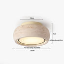 Helnys Walnut Wood LED Ceiling Lights Yellow Travertine Nordic Modern Plafond Lamp