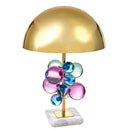 Helnys Mushroom Glass Ball Table Lamp for Living Room Bedroom Study Hotel