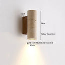 Helnys Wood Canopy LED Wall Lights - Nordic Modern Yellow Travertine Sconce