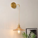 Helnys White Glass LED Wall Lamp with Pull Chain Switch - Nordic Modern Design