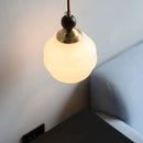 Helnys Glass & Wood LED Pendant Light - Modern Nordic Kitchen Cafe Bar Lamp