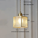 Helnys Glass LED Pendant Light - Modern Copper Hanging Lamp - Nordic Style
