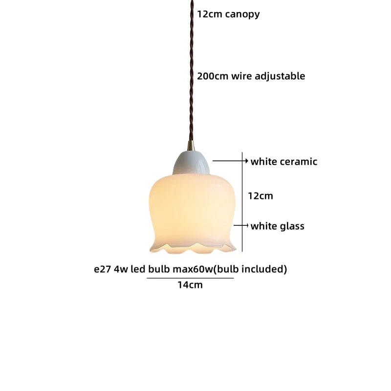 Helnys Glass Ball LED Pendant Chandelier – Nordic Modern Hanging Light for Bedroom, Living & Dining Room