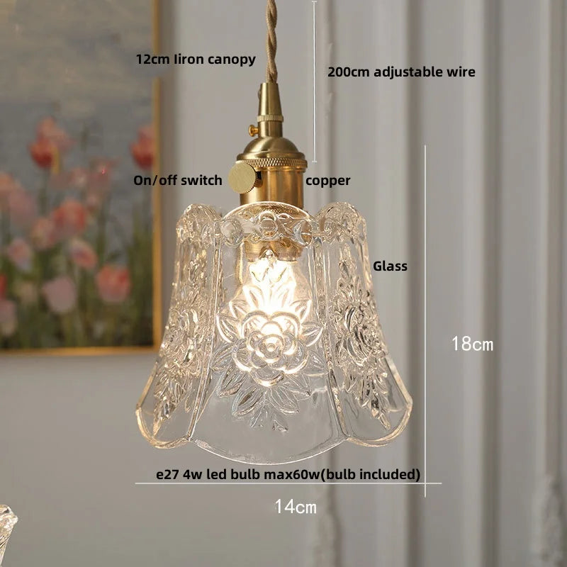 Helnys Nordic Walnut Wood LED Pendant Light Fixture Glass Hang Lamp