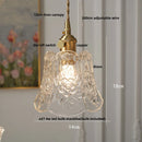 Helnys Clear Glass LED Pendant Light Fixture - Nordic Modern Hanging Lights