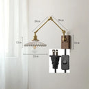 Helnys Nordic Ceramic Wall Lamp with Pull Chain Switch, LED Living Room Bedroom Light