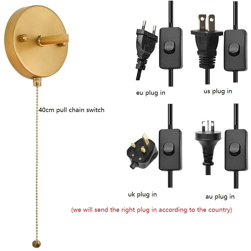 Helnys Milky Glass Copper LED Wall Sconce Nordic Modern Wandlamp