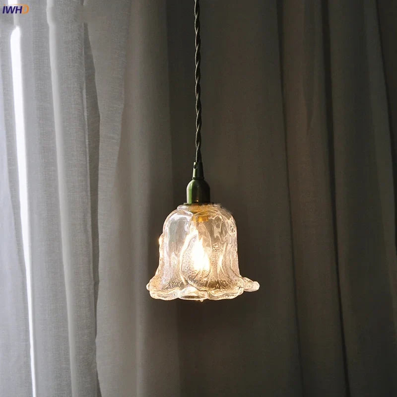 Helnys Copper Glass LED Pendant Light Nordic Modern Kitchen Dining Room Lamp
