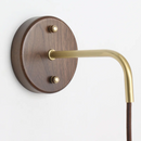 Helnys Modern White Ceramic LED Wall Lamp with Pull Chain Switch