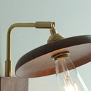 Helnys Copper LED Wall Light Fixture with Pull Chain Switch Rotatable Sconce Luminarie