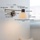 Helnys Swing Copper Arm LED Wall Lamp in White Ceramic