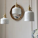 Helnys Ceramic Flower Pendant Light - Nordic Modern LED Hanging Lamp