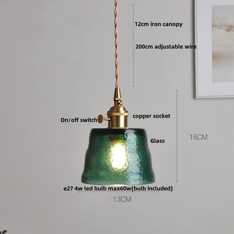 Helnys Glass Pendant Lights: Modern Nordic LED Kitchen Fixtures, Walnut Wood Hallway Bedside Lamps