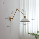 Helnys Ceramic LED Wall Sconce Pull Chain Switch Up Down Light