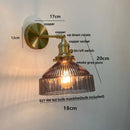 Helnys Copper Socket LED Wall Lamp Clear Glass Pull Chain Switch