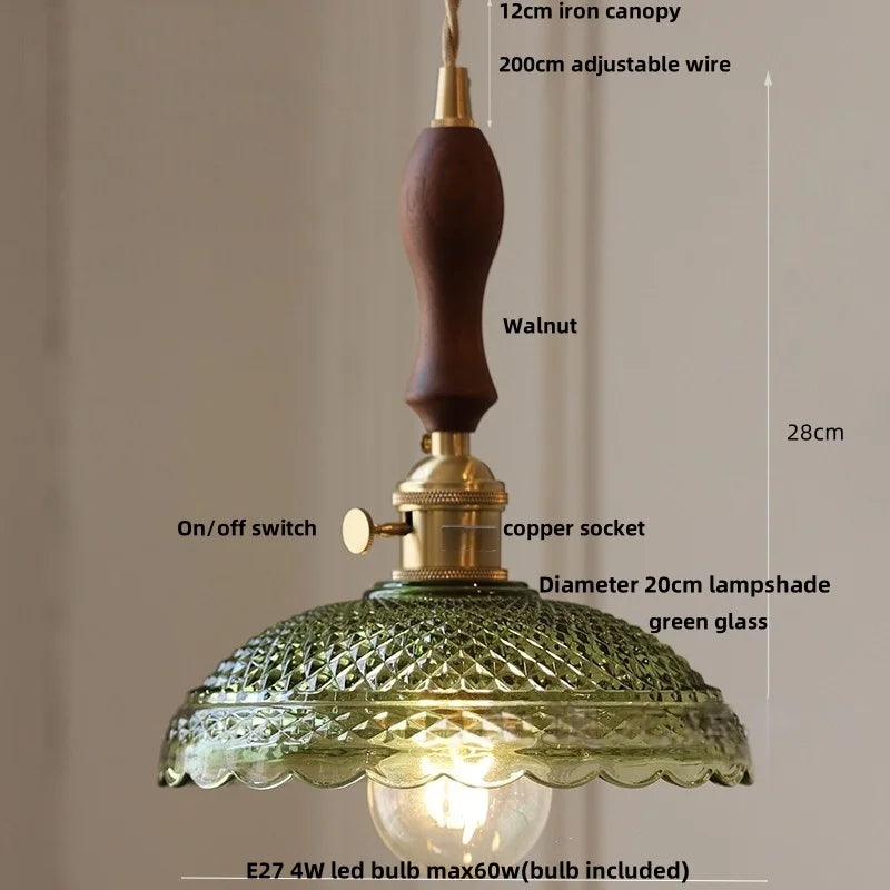 Nordic Modern Helnys LED Pendant Light Fixture with Adjustable Wire & Knob Switch