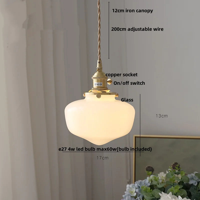Helnys Ceramic Glass Pendant Light - Modern Nordic Style for Home Decor