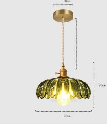 Helnys Big Glass Pendant Lights for Bedroom Dinning Living Room