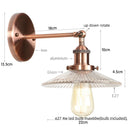 Helnys Industrial Loft LED Wall Lights Plug In Iron Bedside Lamp for Bedroom