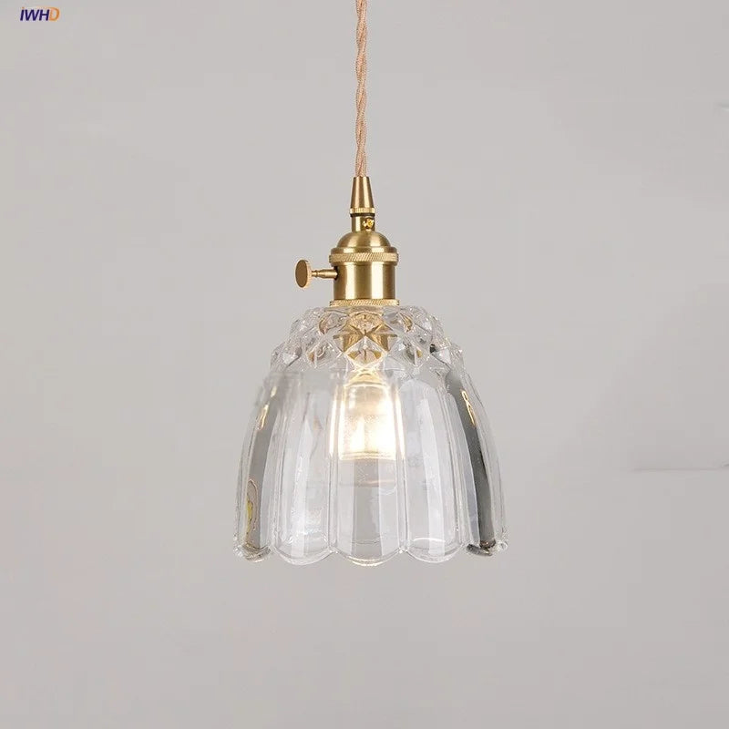 Helnys Clear Glass LED Pendant Lamp - Nordic Modern Minimalism Hanging Light