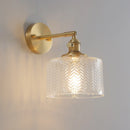 Helnys Green Glass LED Wall Light with Pull Chain Switch - Nordic Modern Design