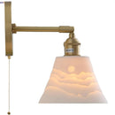 Helnys Adjustable LED Wall Sconce with Pull Chain Switch