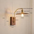 Helnys Copper Ceramic LED Wall Light Rotatable Indoor Lamp E27 Home Decor