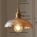 Helnys Flower Glass LED Pendant Lights Copper Knob Switch Nordic Modern Hang Lamp