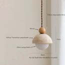 Helnys Wabi Sabi LED Pendant Lamp Yellow Travertine for Bedroom Home Decoration