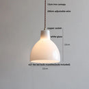 Helnys White Glass E27 LED Pendant Light Fixture Adjustable Hanging Lamp - Nordic Modern
