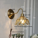 Helnys Glass Brass LED Wall Sconce Light Fixture for Dining Living Room
