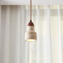 Helnys Yellow Travertine LED Pendant Lamp Modern Nordic Hanging Lights Industrial Style