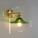 Helnys Clear Glass LED Wall Lights Copper Pull Chain Switch Modern Wandlamp