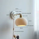 Helnys Ceramic Wall Lamp with Pull Chain Switch for Home Indoor Decor