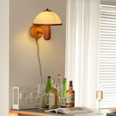 Helnys Wooden LED Wall Lamp Switch White Acrylic Shade Living Room Bathroom Mirror Light