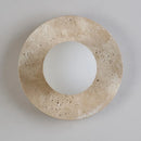 Helnys LED Travertine Glass Wall Lamp Yellow Room Decoration Light