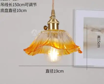 Helnys Blue Glass Pendant Lights for Bedroom Dinning Living Room