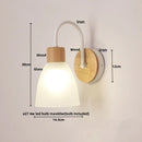 Helnys Nordic Glass LED Wall Light with Pull Chain Switch - Stylish Sconce for Home Decor