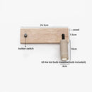 Helnys Stone Wood LED Wall Lamp Up Down Rotate Travertine Wall Light