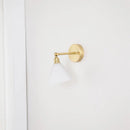 Helnys Modern Clear Glass Wall Lights with Pull Chain Switch