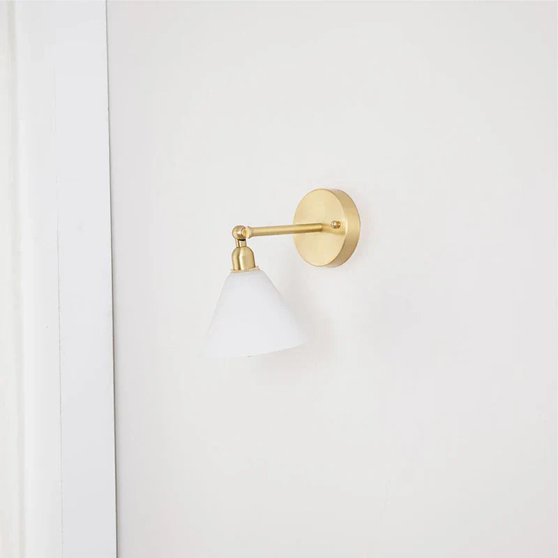 Helnys Modern Clear Glass Wall Lights with Pull Chain Switch